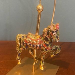 Cloisonné Cloissone Enamel Carousel Horse Christmas Tree Ornament